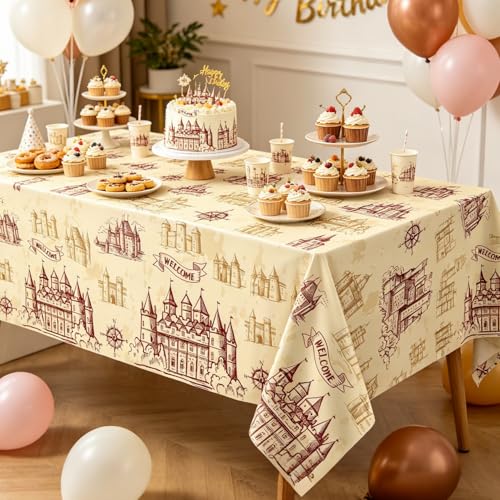 6 Pack Wizard Tablecloths 51x86 Inches - Halloween & Birthday Party Decor
