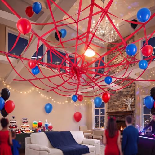 6 Rolls Spider Web Party Decorations Crepe Paper Streamers for Halloween and Birthday