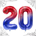 40 Inch Spider Theme Number 20 Foil Balloons - Large Party Decorations