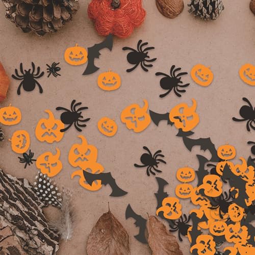 Halloween Confetti Decorations - 100 Pieces Table Scatter for Party Supplies