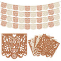 4 Pcs Dia De Los Muertos Felt Papel Picado Banners - 40 Feet