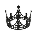 Black Rhinestone Metal Crown Cake Topper for Birthday & Wedding Decor - Princess Shower