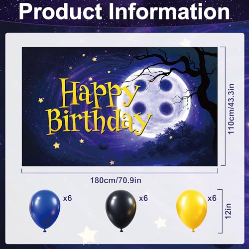 Button Theme Birthday Party Decorations Kit with Banner Balloons and Cake Toppers