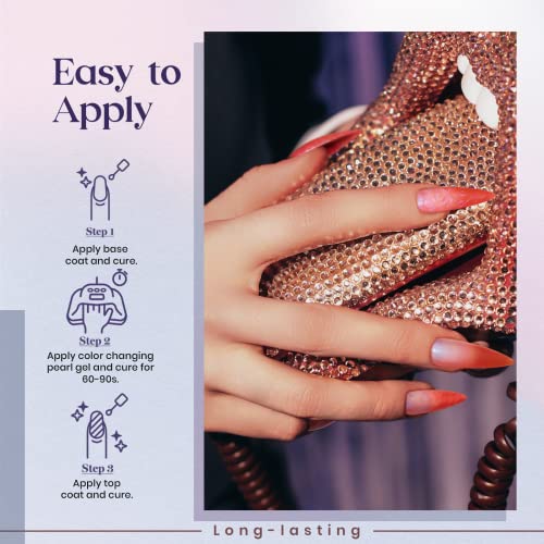 Pearl Color Changing Gel Nail Polish - Mood & Shell Thread Effect - B-Pearl Variation