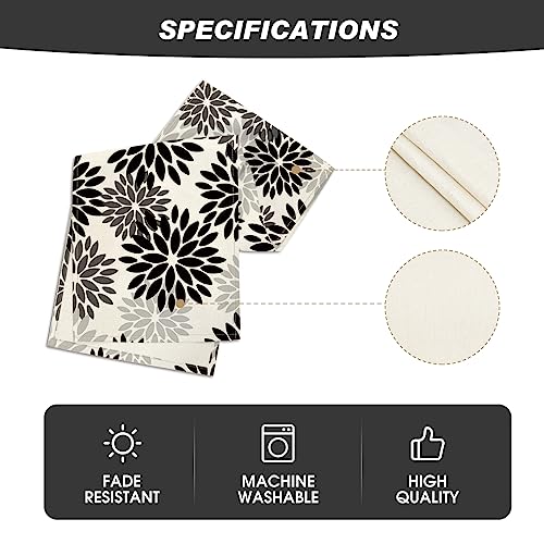 Black Dahlia Halloween Table Runner 13x90 Inch - Spun Polyester Home Decor