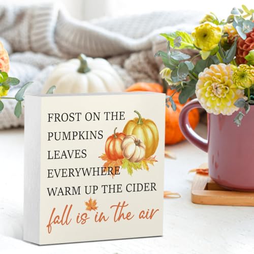 Autumn Leaves Pumpkin Decoration Box - Fall Halloween Thanksgiving, Air