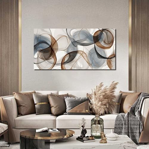 Large Abstract Canvas Wall Art for Bedroom and Living Room Decor