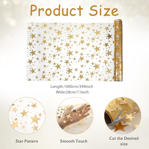 Gold Star Table Runner 32.8 Ft Glitter Metallic Sequin Tablecloth for Wedding Birthday Christmas Party Decor - Variation of THIS listing