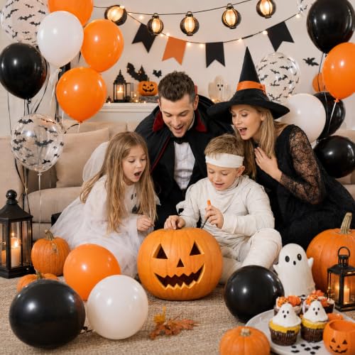 Halloween Bat Balloons Set - Black Bat Variant, 30PCS Halloween Party Decorations