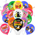 Summer Halloween Balloons Set with Tropical Ghosts and Spooky Designs - 36 pcs