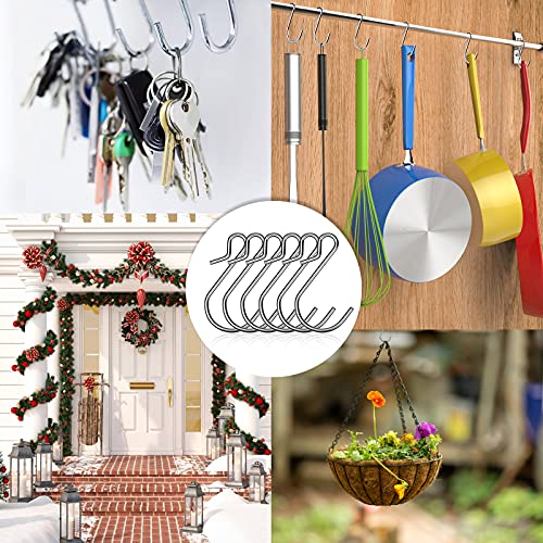 Heavy Duty Metal S Hook Set - 60 Pcs Weatherproof Light & Ornament Clips with Variation of 60 Pcs Pack of 2