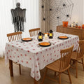 Halloween Spider Tablecloth - Red Spider Design, 85x108in, Reusable, Spider Table Cover - Spider Tablecloth Variation