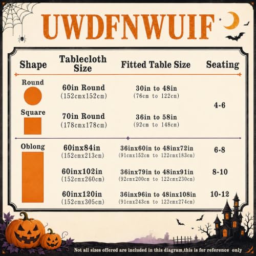 Halloween Waterproof Pumpkin Face Tablecloth - 84x60 Inches, Fall & Halloween Decor