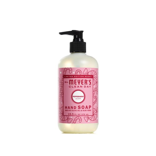 Mrs. MEYER'S CLEAN DAY Hand Soap Variet (4 Count (Pack of 1), Gingerbread + Iowa Pine + Peppermint + Snow Drop)