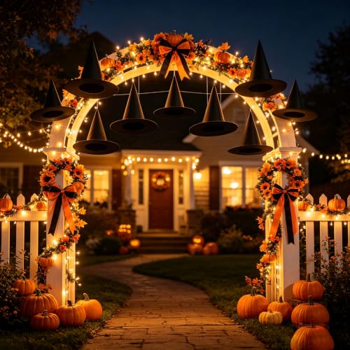 12PCS Halloween Witch Hat Decorations Hanging Party Props