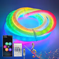 9.84FT LED Neon Woven Light Strip with App Control & Music Sync - Waterproof RGB RGB for Home & Party Decor