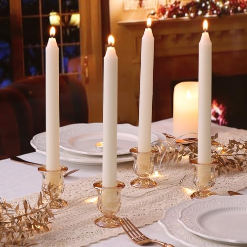 Letine Gold Candlestick Holders Set of 12 - 2.5 Inch Taper Candle Holders Bulk with Variation A-Gold for Wedding Party Christmas