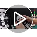 47 Inch Halloween Skeleton Pillow Spooky Plush Decor - Life Size Skull Cushion