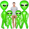 Green Inflatable Alien Party Decorations - 63 Inch & 35 Inch Jumbo Space Themed Decor for Halloween & Events