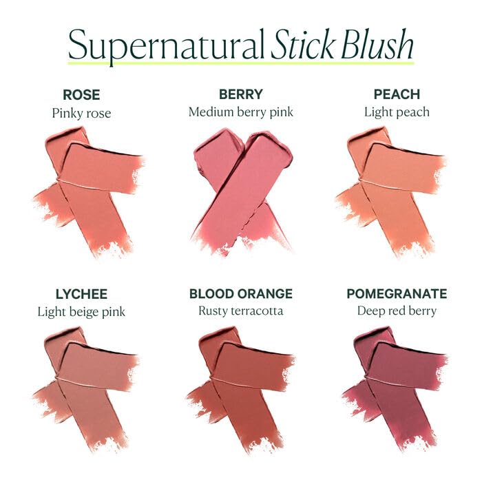 Well People Supernatural Stick Blush - Creamy Hydrating Multi-Use Color Stick for Cheeks & Lips | Vegan, Berry