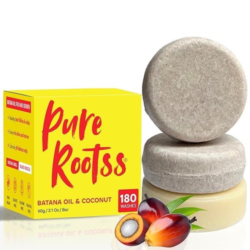 Batana Oil Shampoo & Conditioner Bar Set - Hair Growth & Thickening for Thinning Hair | Silicone & Sulfate Free