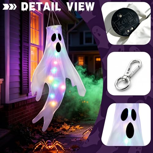 Halloween Light Up Flying Ghost Decoration Outdoor Hanging Lights