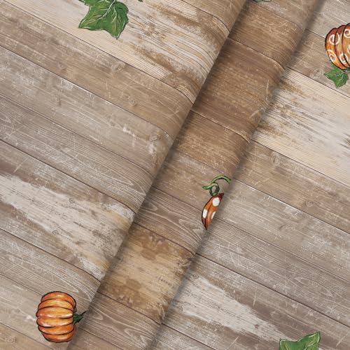 Horaldaily 90 Inch Round Fall Tablecloth - Brown Autumn Harvest for 60-72 Inch Tables