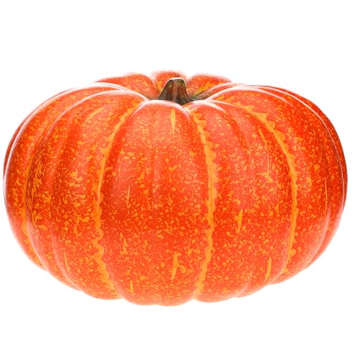 Gresorth 18.9 Inch Extra Large Fake Orange Pumpkin for Fall Decor - Variation C