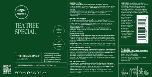 Tea Tree Special Shampoo - Deep Cleansing Formula in Aluminum Bottle & Refill Pouch | 16.9 oz + 33.8 fl oz
