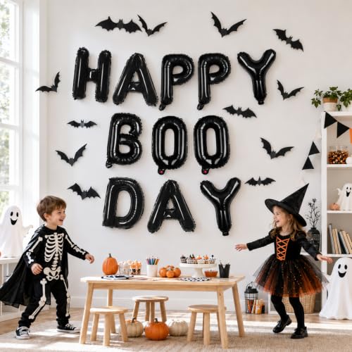 Halloween Balloon Set with Black Letter Balloon Hbd-Black - Birthday Decor