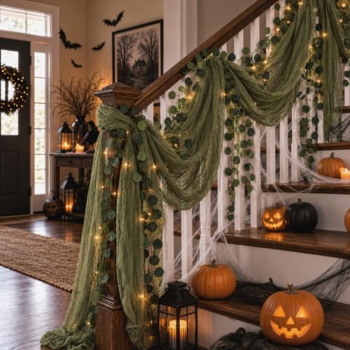 Halloween Green Monster Creepy Cloth & Backdrop Set - Spooky Party Decorations
