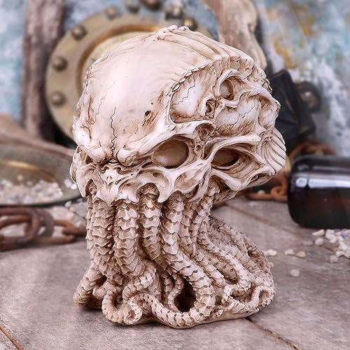 Cthulhu Skull Figurine for Halloween & Decor - White 6 Inch Mythical Sea God
