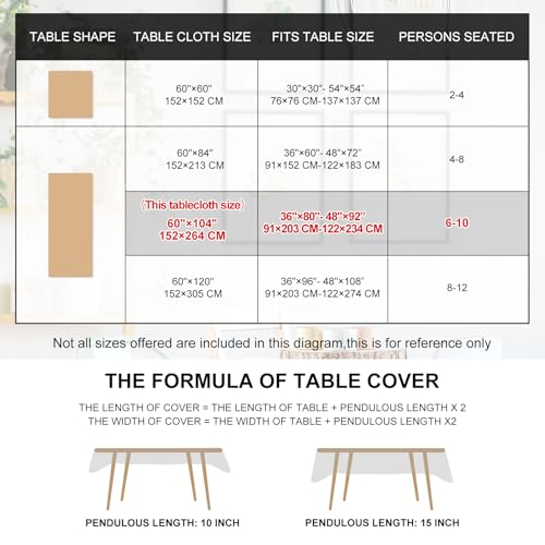 Halloween Ghost Tablecloth 60x104 Inch Black White Table Cover for Party & Decor