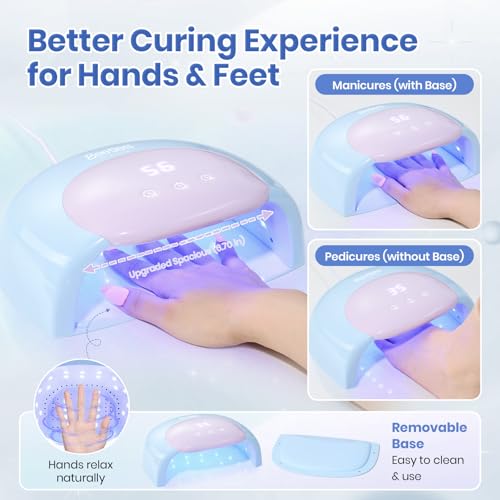 Beetles UV LED Nail Lamp with Digital Timer & Candy Blue Design