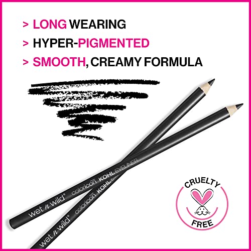 Wet n Wild Lipstick and Eyeliner Set - Rich Color Dark Pink Frost & Black