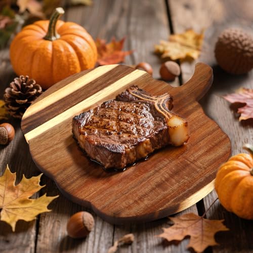 Halloween Pumpkin Shaped Wooden Cutting and Serving Board - Fall Kitchen Decor