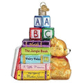 Children's Books Glass Ornament - Handcrafted Christmas Tree Decoration
