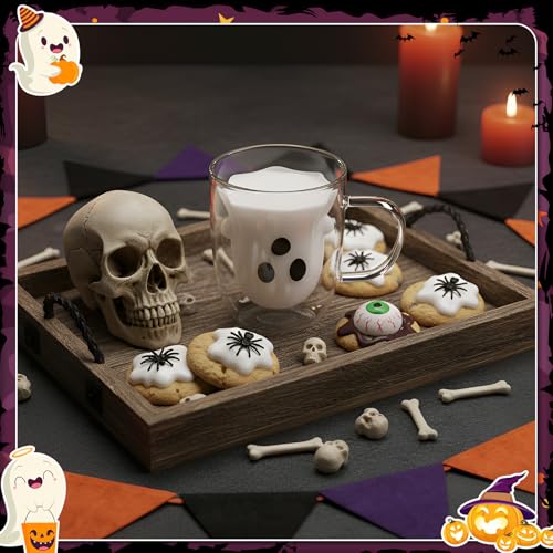 Honeydak Ghost Halloween Mug - Classic 10oz Double Walled Coffee Cup, Heat-Resistant for Hot Drinks
