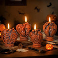 4 Pack Heart Skull Rose Candle Molds - Silicone DIY Craft Molds