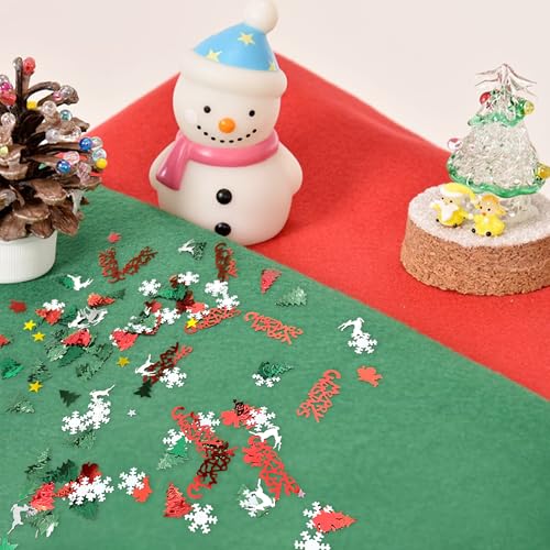Christmas Confetti Set - Festive Table Decorations, Reindeer Santa Stars