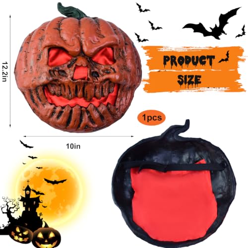 Halloween Pumpkin Porch Light Cover - Red Skeleton Design, 3D Fall Decor (1PC) - Blood Red Glow