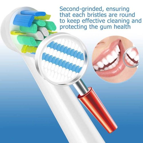 Aoxgao Replacement Heads Compatible with Oral b Braun, 16 Pcs Electric Toothbrush Heads for Oral-b Floss Pro 1000 Smart Genius x White