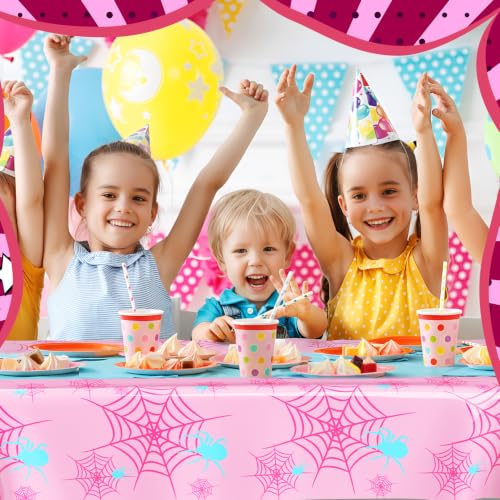 Pink 2-Piece Plastic Tablecloth for Parties and Events - Oudain