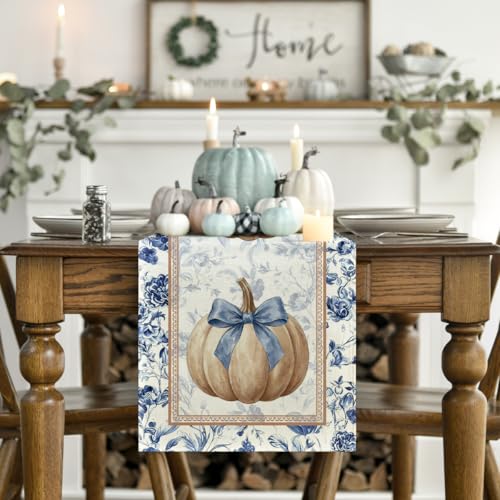 Artoid Mode 13x108 Inch Fall Table Runner Home Party Decor Beige