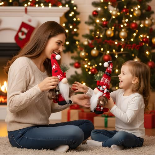 Christmas Plush Gnome Couple Decoration - Red Gnome Variation