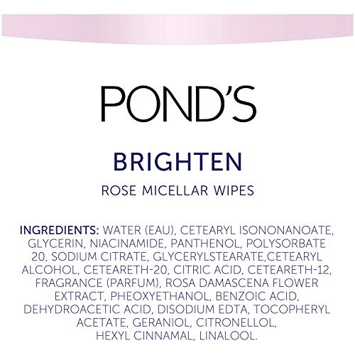 Micellar Makeup Remover Wipes with Vitamin B3 and Rose - 25 Count