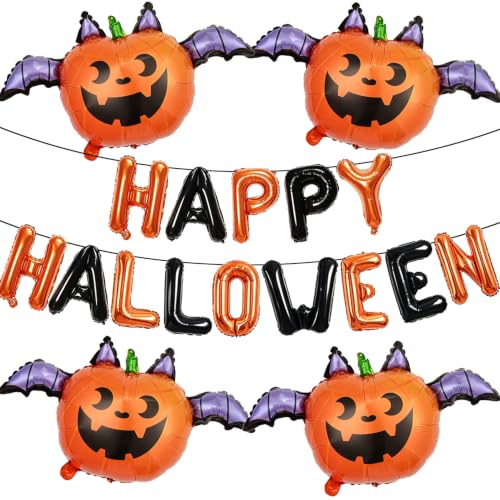 Halloween Balloons Banner with Pumpkin Balloons for Party Decorations