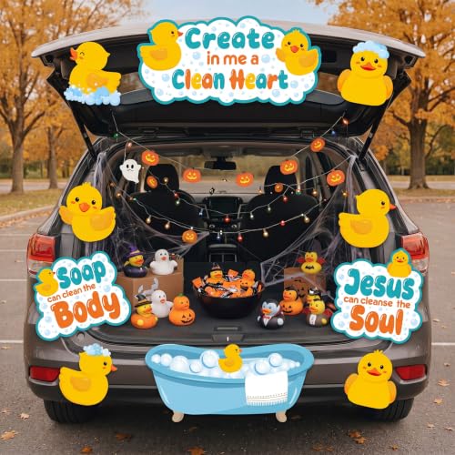 Create in Me a Clean Heart Religious Halloween Car Decorations Kit - Variation: Create in Me a Clean Heart