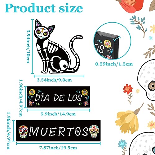 Day of the Dead Cat Decorations Set - Vibrant Mexican Festival Decor