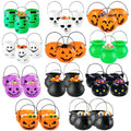 Mini Halloween Candy Holders Set - 38pcs Multicolor Plastic Pumpkin Ghost Cauldrons